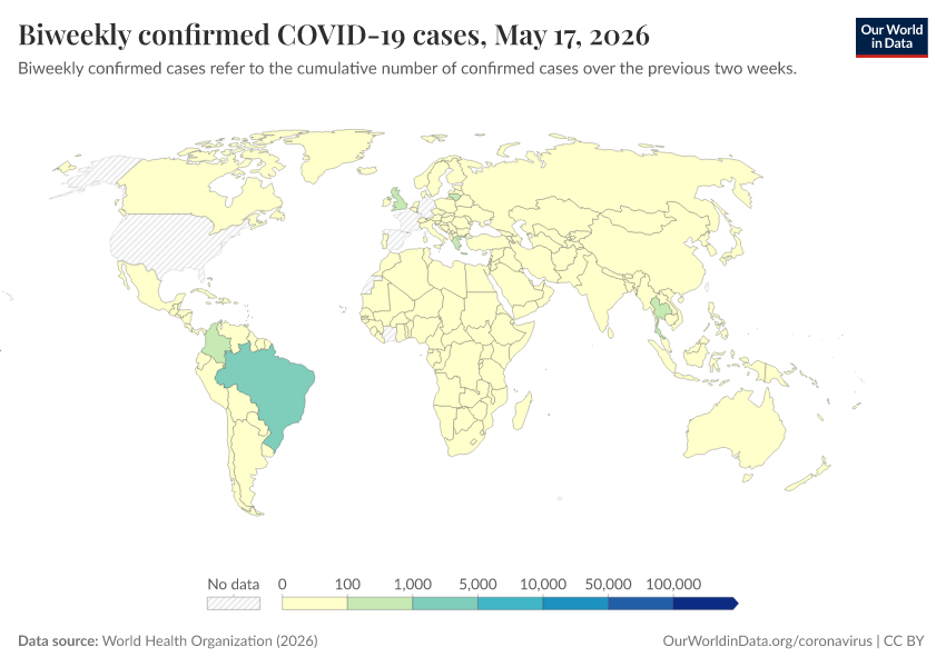 A thumbnail of the "Biweekly confirmed COVID-19 cases" chart